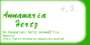 annamaria hertz business card